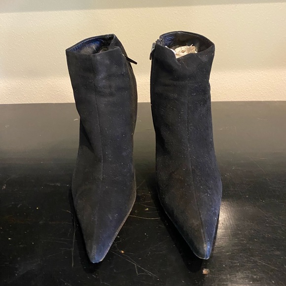 FENDI VINTAGE BOOTIES Suede black size7.5 - Picture 2 of 9